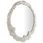 Maple and Jade 35" Round Metal Abstract Wall Mirror in Silver, , large