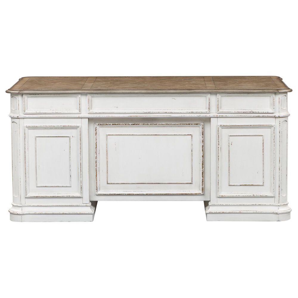 Belle Furnishings Magnolia Manor Jr Executive Desk in White, , large