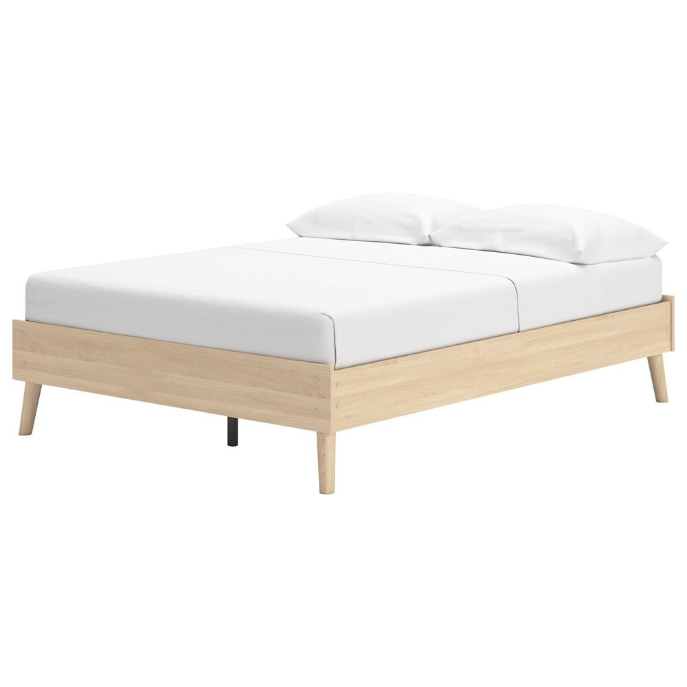 Ashley Cabinella Full Platform Bed in Tan, , large