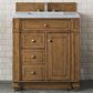 James Martin Vanities Bristol 30" Single Bathroom Vanity in Saddle Brown with 3 cm Eternal Jasmine Pearl Quartz Top and Rectangular Sink, , large