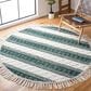 Safavieh Natura NAT859Y 6" Round Ivory and Green Area Rug, , large