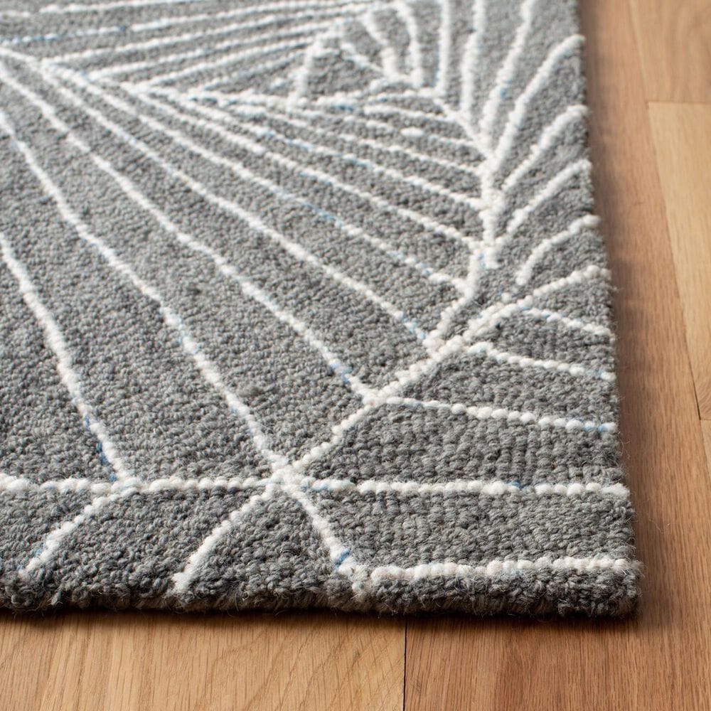 Safavieh Micro-Loop Geometric 4&#39; x 6&#39; Grey and Ivory Area Rug, , large