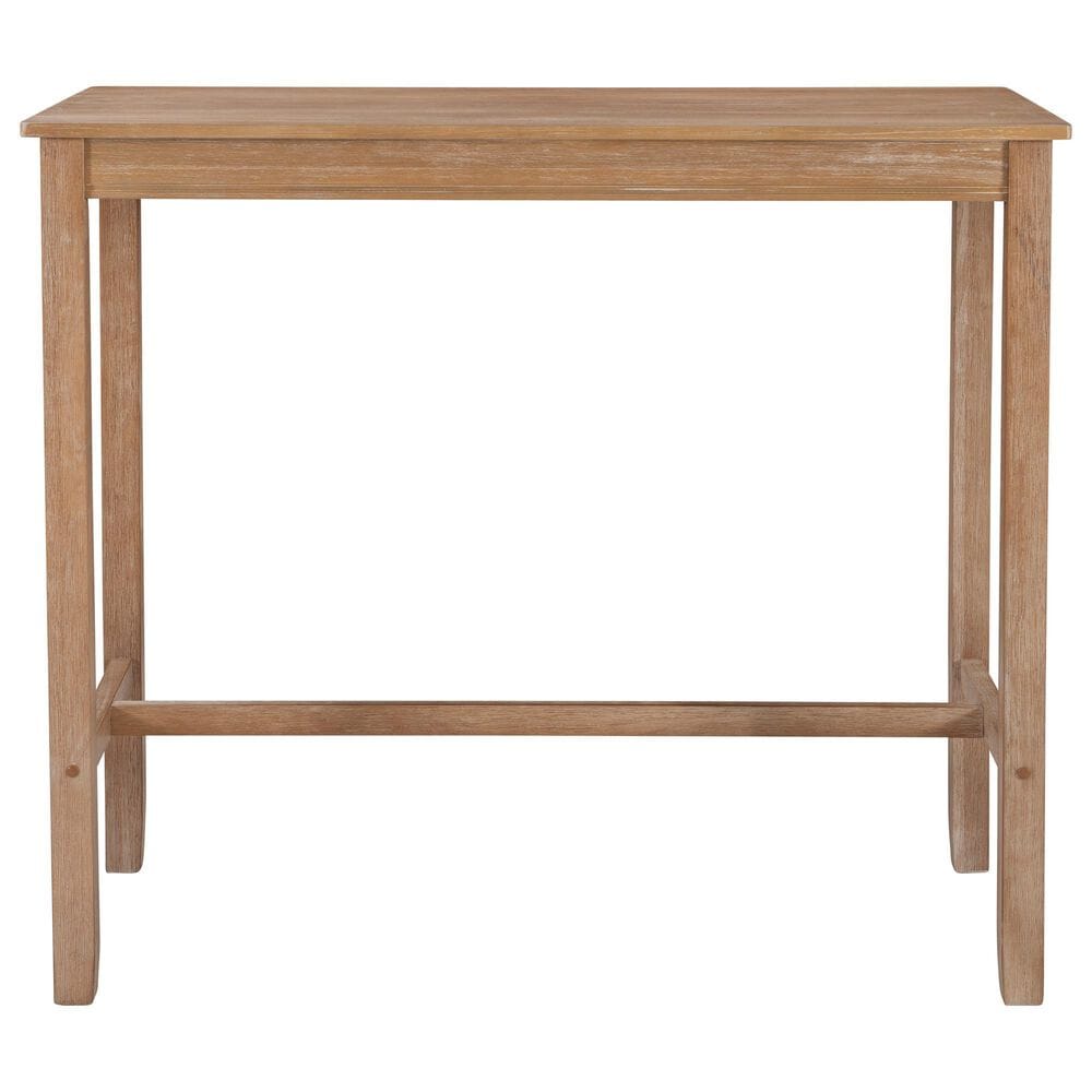Linon Home Decor Claridge Bar Height Pub Table in Distressed Natural - Table Only, , large