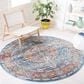 Safavieh Aria 6"6" Round Turquoise and Light Orange Area Rug, , large