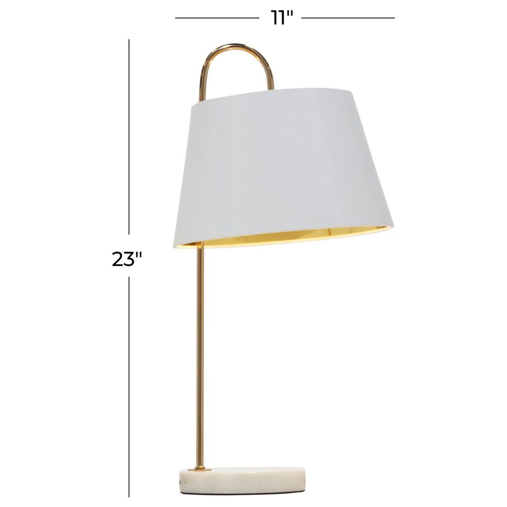 Maple and Jade Modern Table Lamp in Gold and White, , large