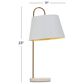 Maple and Jade Modern Table Lamp in Gold and White, , large