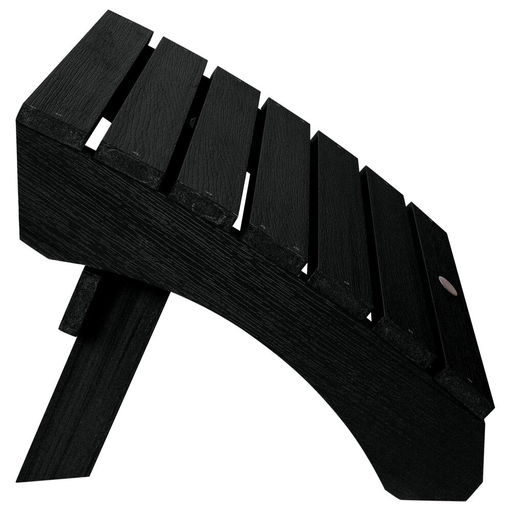 Highwood USA Hamilton Adirondack Chair &amp; Ottoman in Black, , large