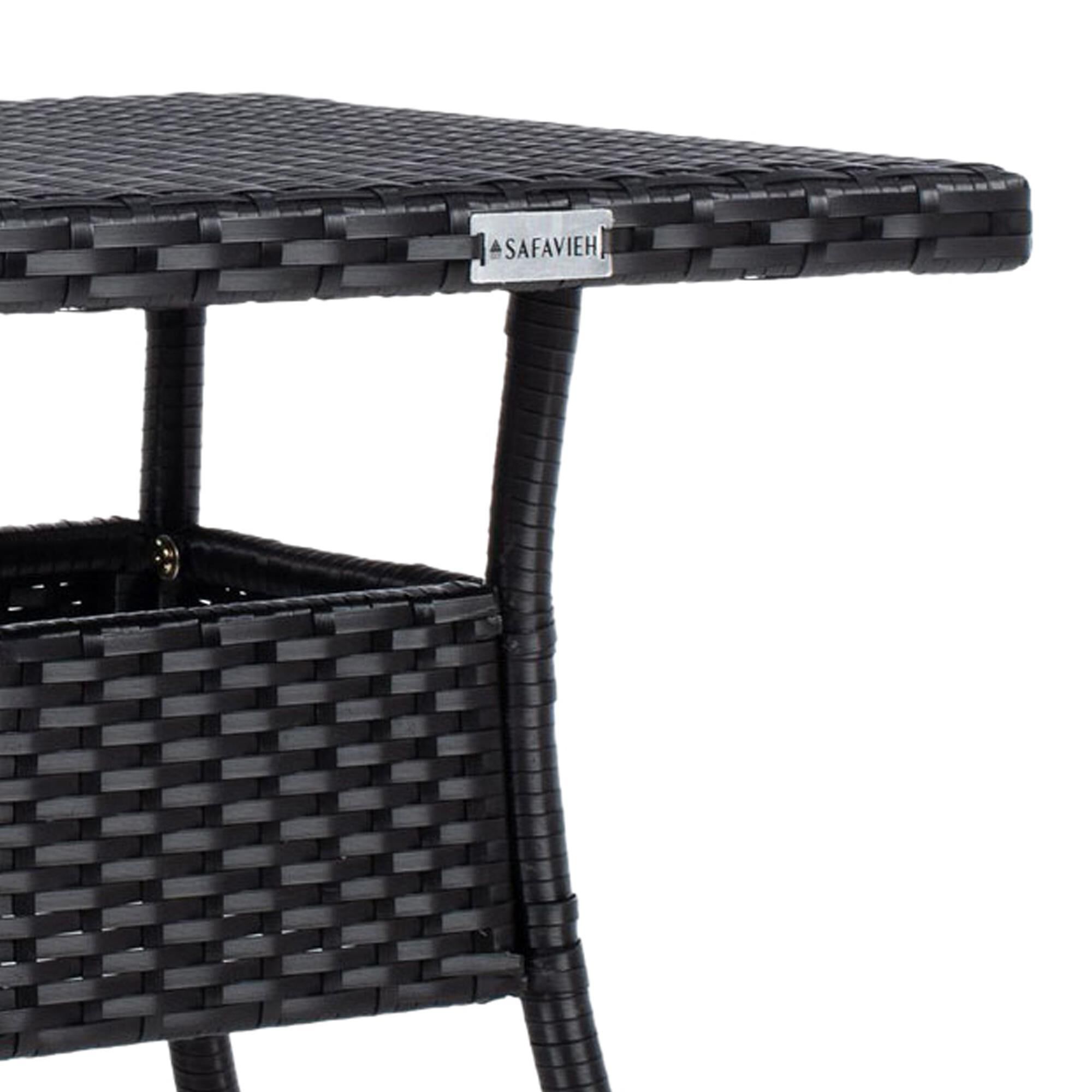 Safavieh Anaheim 3 Piece Patio Lounge Set with White Cushion in