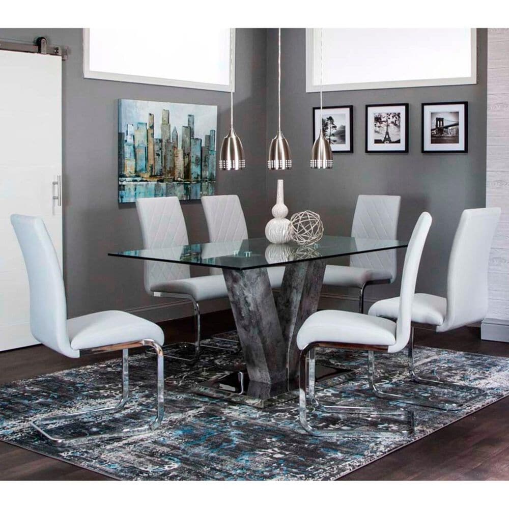 Penny Lane Veneto 7-Piece Dining Set in Cement, , large