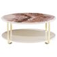Vista Haus Ariana Cocktail Table in Gold and White, , large