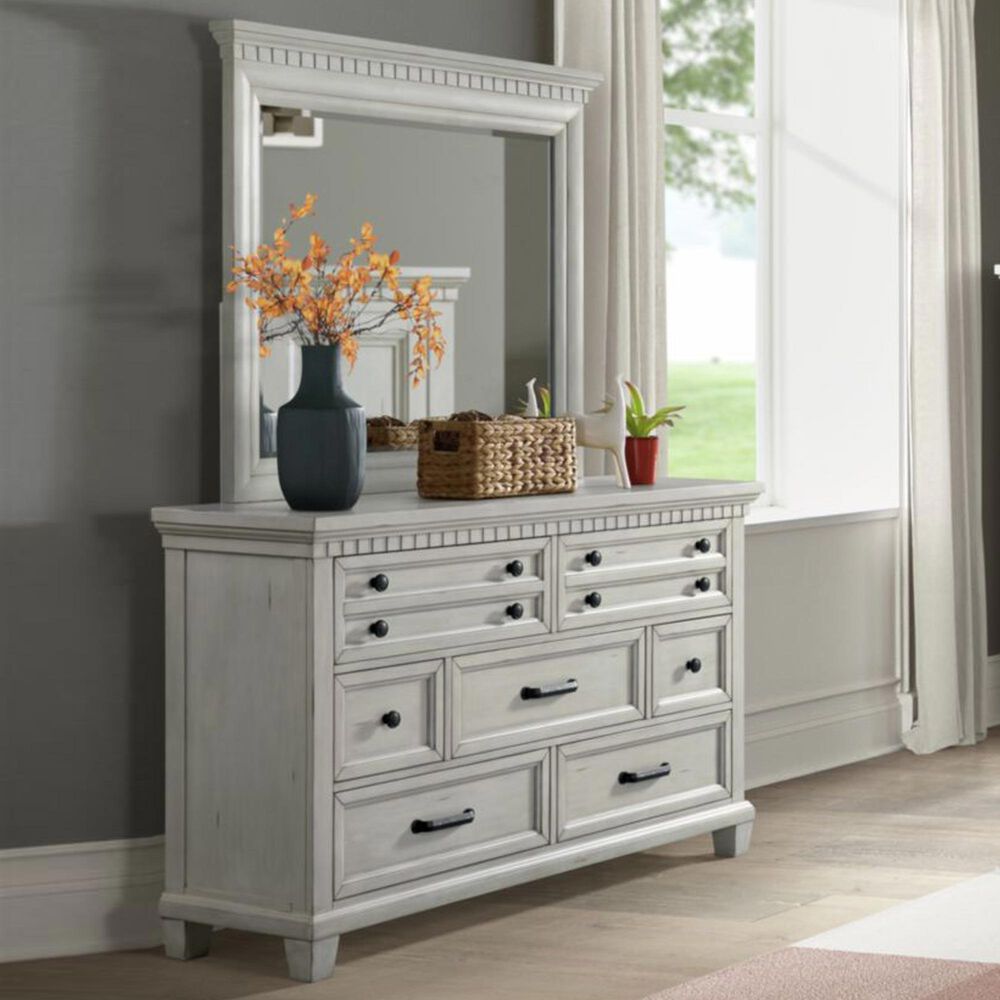 Mayberry Hill McCoy Dresser and Mirror in Antique White, , large