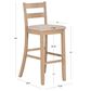 Linon Home Decor Torino Soho Bar Stool in Grey Wash, , large
