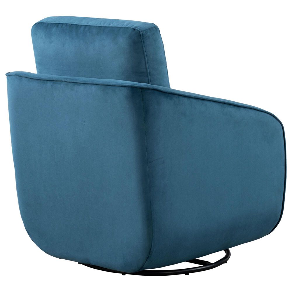 Lifestyle Solutions Lydia Swivel Accent Chair in Blue, , large