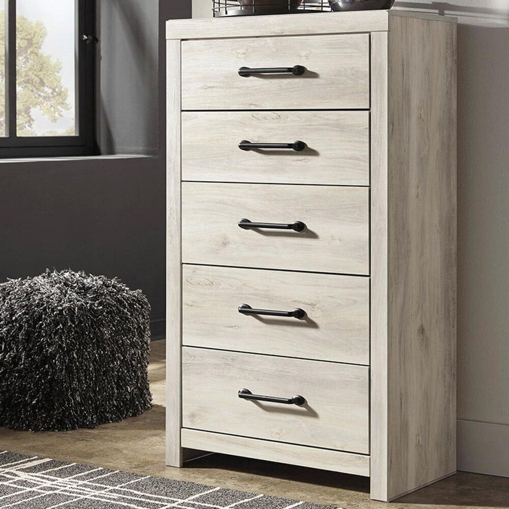 Ashley Cambeck 5 Drawer Chest in Whitewash, , large