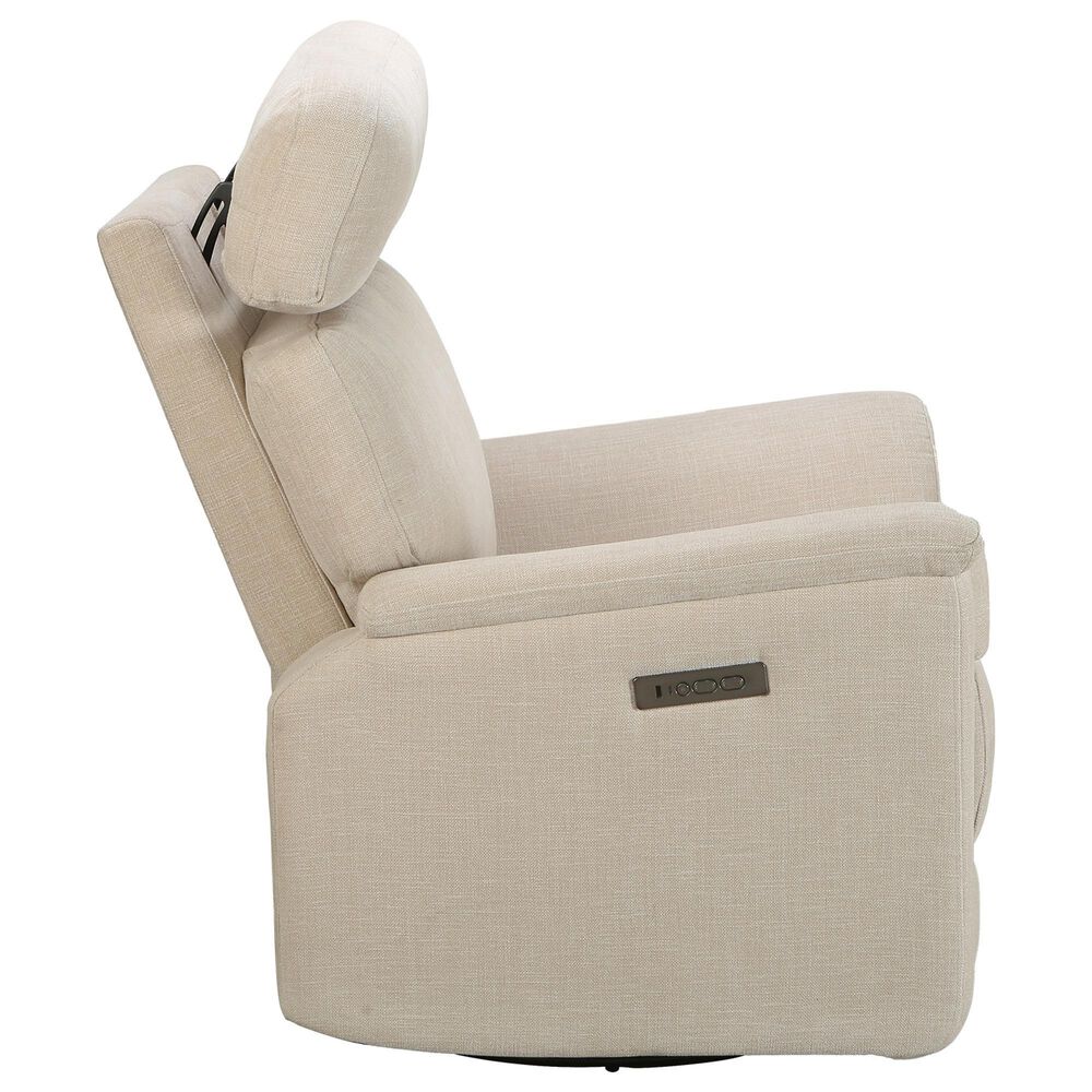 Appleseed Alden Power Swivel Glider Recliner in Oatmeal, , large