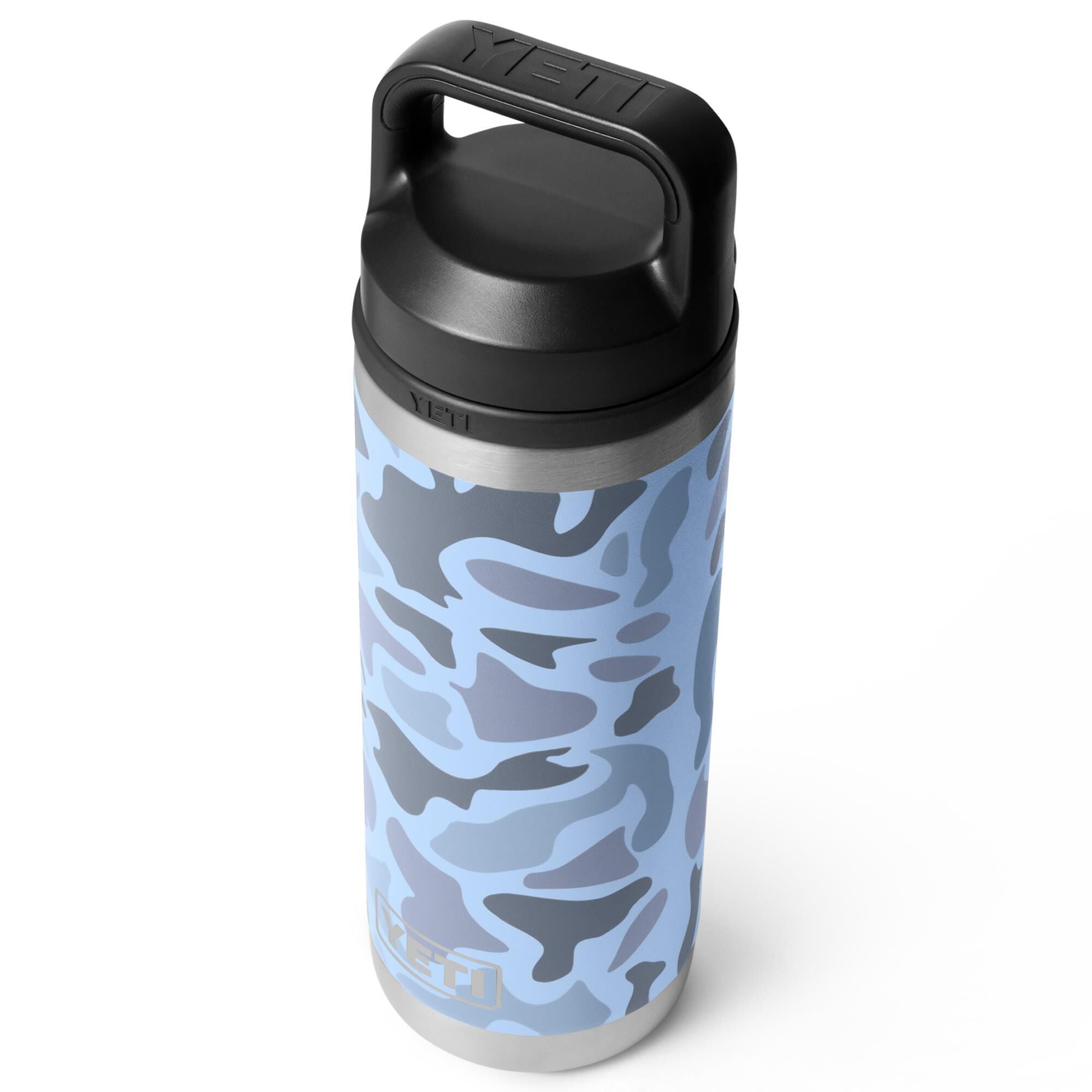 YETI Rambler 18 Oz Water Bottle with Chug Cap in Blue Camo