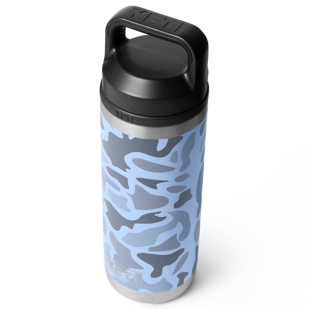 YETI Rambler 18 Oz Water Bottle with Chug Cap in Blue Camo, , large