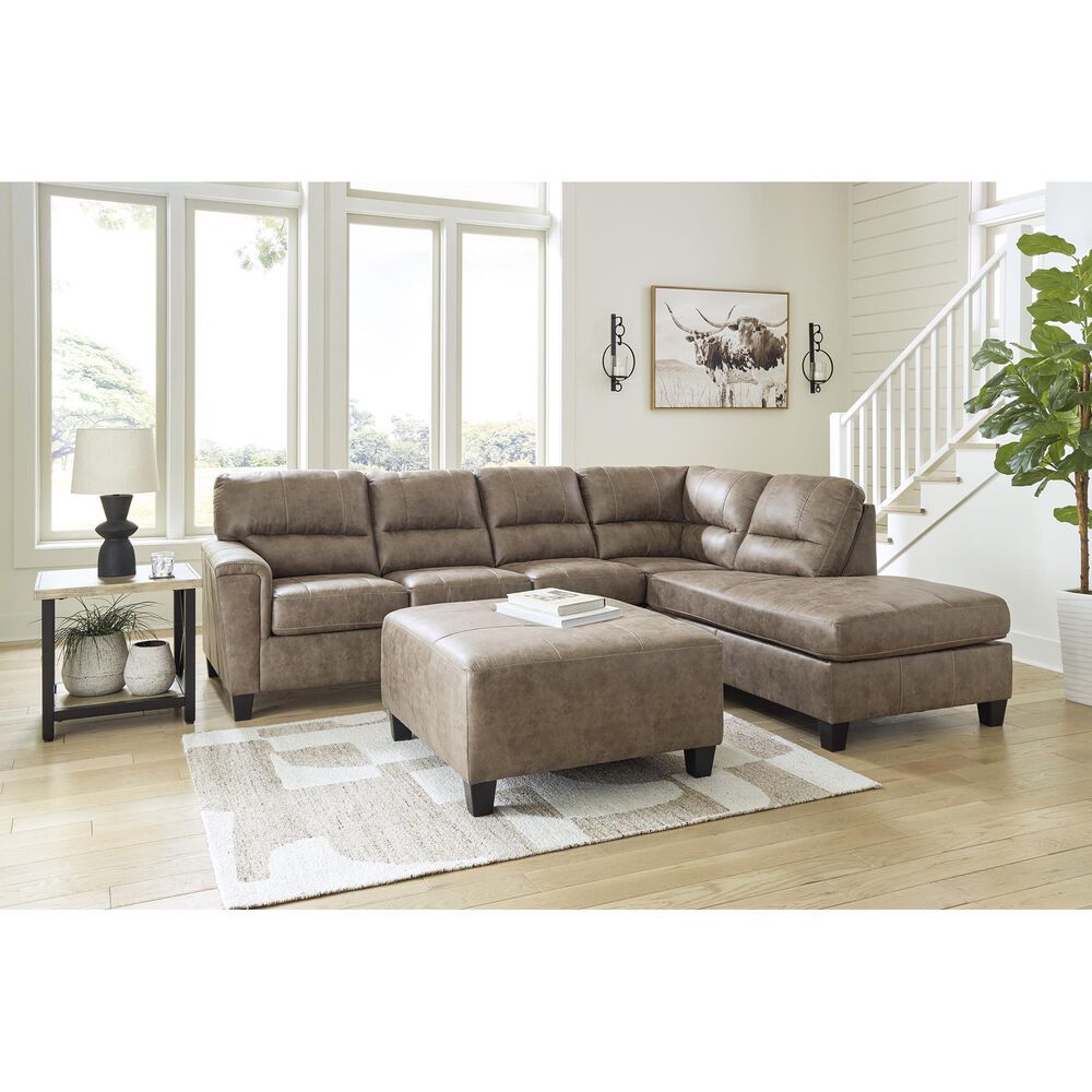 Ashley Navi Ottoman in Fossil, , large