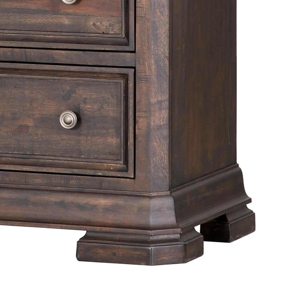 Napa Furniture Design Grand Louie 2 Drawer Nightstand in Ebony and Wheat, , large