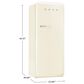 SMEG 9.92 Cu. Ft. Freestanding Compact Refrigerator with Right Handle in Cream, , large
