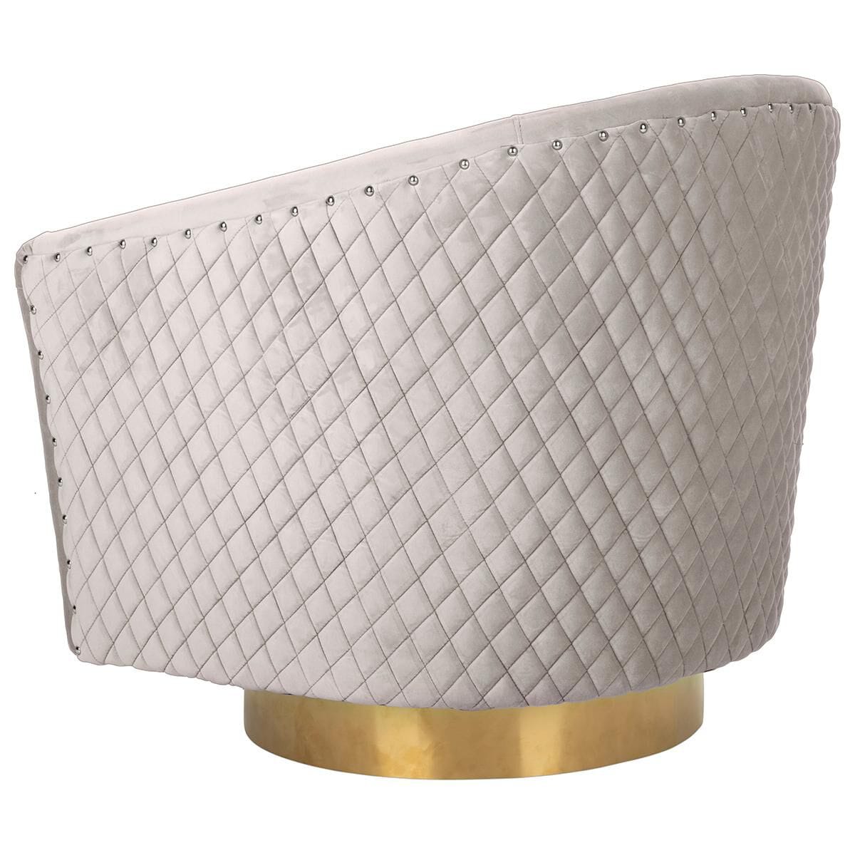 Clara quilted swivel shop tub chair