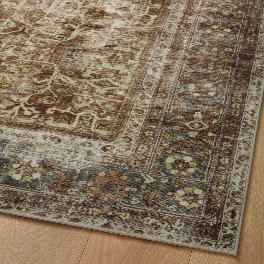 Magnolia Home Sinclair 5&#39; x 7&#39; Rust and Lagoon Area Rug, , large