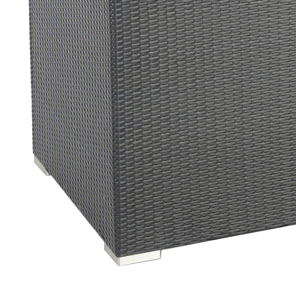 Alfresco Home Sicuro Wicker Cushion Storage Box with Hydraulic Lid in Oxford Black, , large
