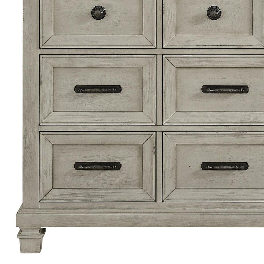 Mayberry Hill Farmington 9-Drawer Dresser in Medium Brown and Washed Stone, , large