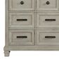 Mayberry Hill Farmington 9-Drawer Dresser in Medium Brown and Washed Stone, , large