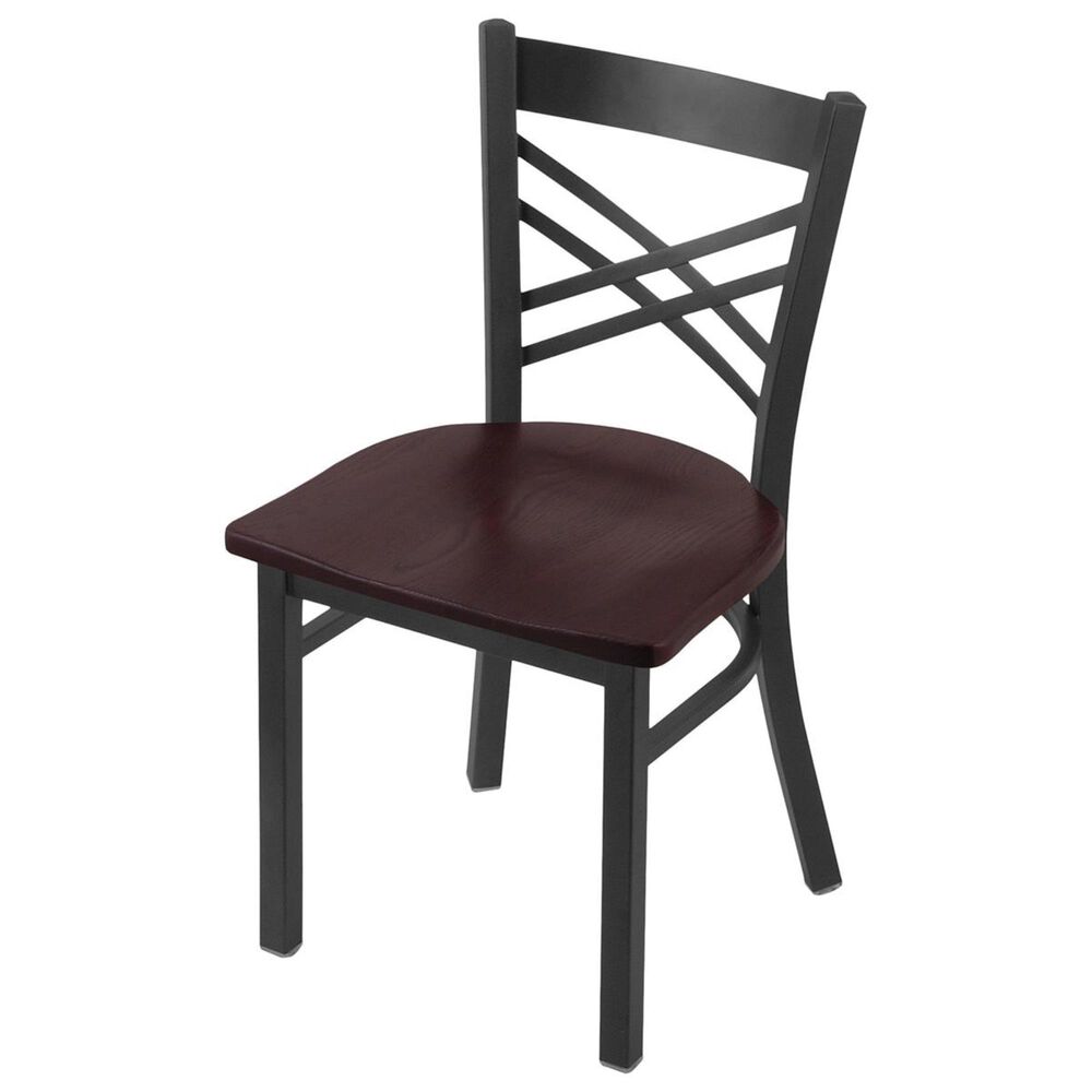 Holland Bar Stool 620 Catalina 18" Chair with Pewter and Dark Cherry Oak Seat, , large
