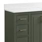 37B Lucerne 48" Single Bathroom Vanity in Deep Olive Green with Marble Top and Backsplash, , large