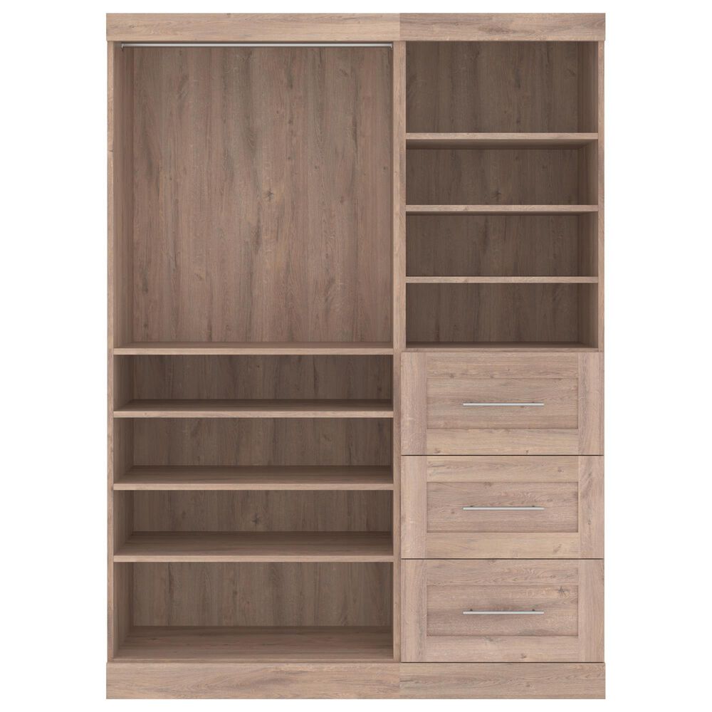 Bestar Pur 61&quot; Closet Organizer in Rustic Brown, , large