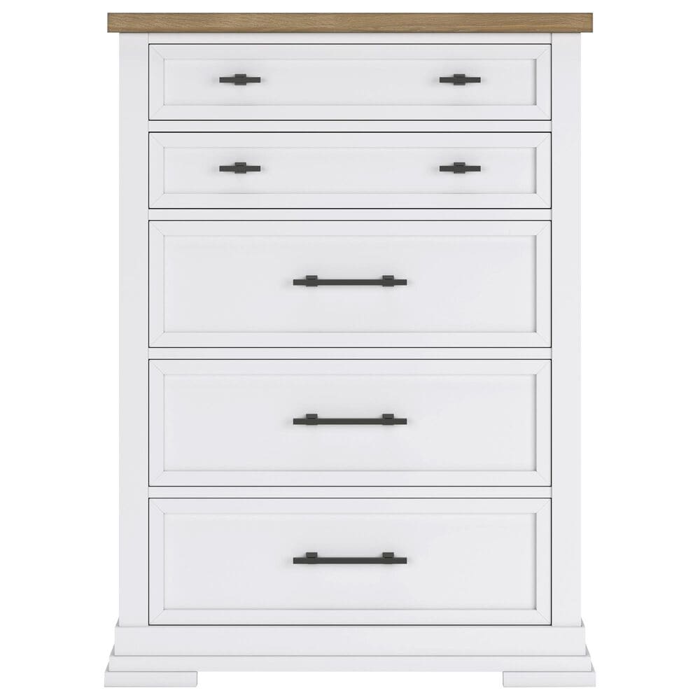 Ashley 5-Piece King Bedroom Set in White and Natural, , large
