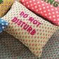 Creative Coop Magpie 14" x 20" Lumbar Pillow with Embroidered "Do Not Disturb" in Multicolor, , large