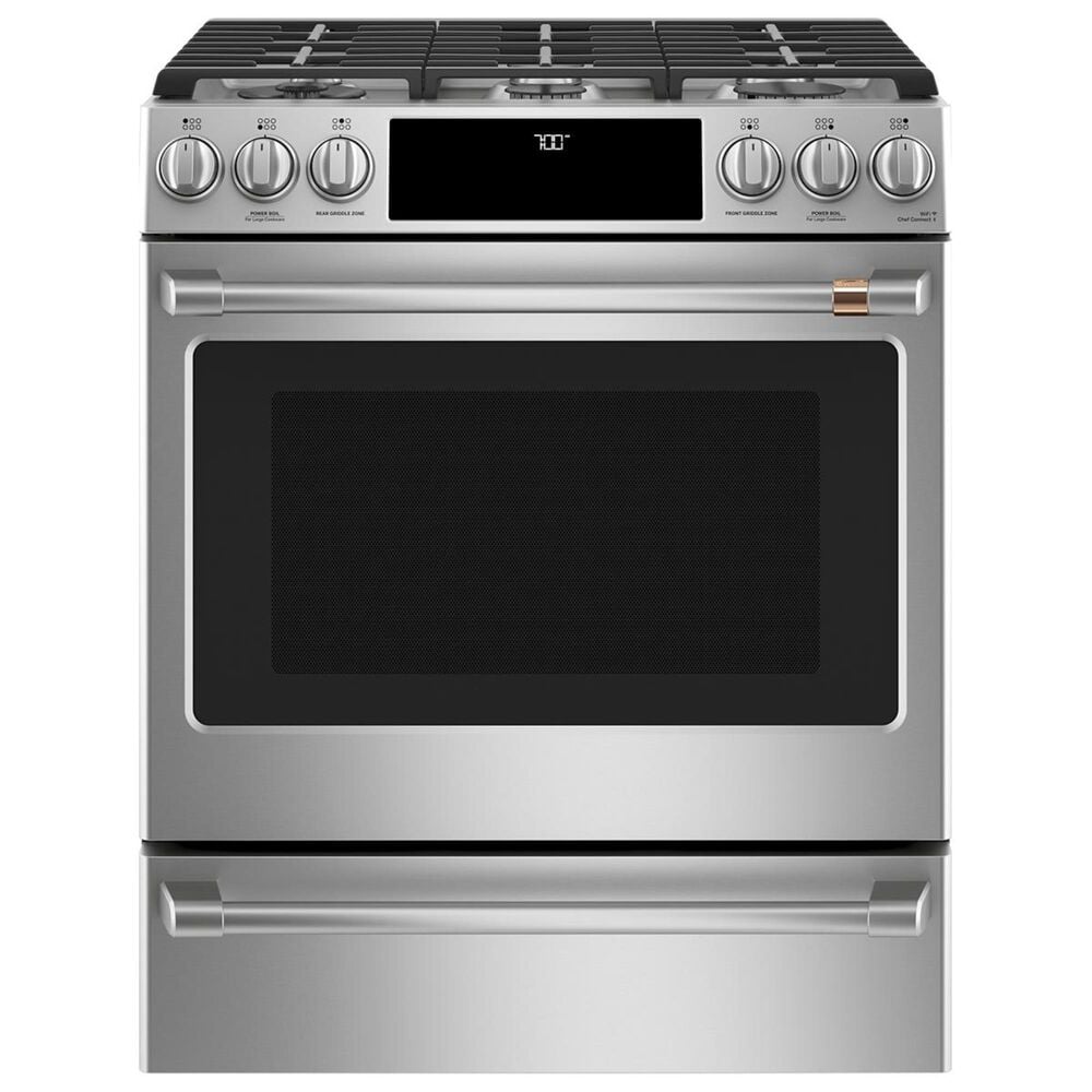 Cafe 30" Slide-In Gas Range in Stainless Steel, , large