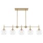 Hunter Xidane 5-Light Linear Chandelier in Alturas Gold, , large