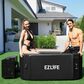 EZlife 1-Person 0.5HP Hot/Cold Chiller with 125cm Inflatable Cold Plunge in Black, , large