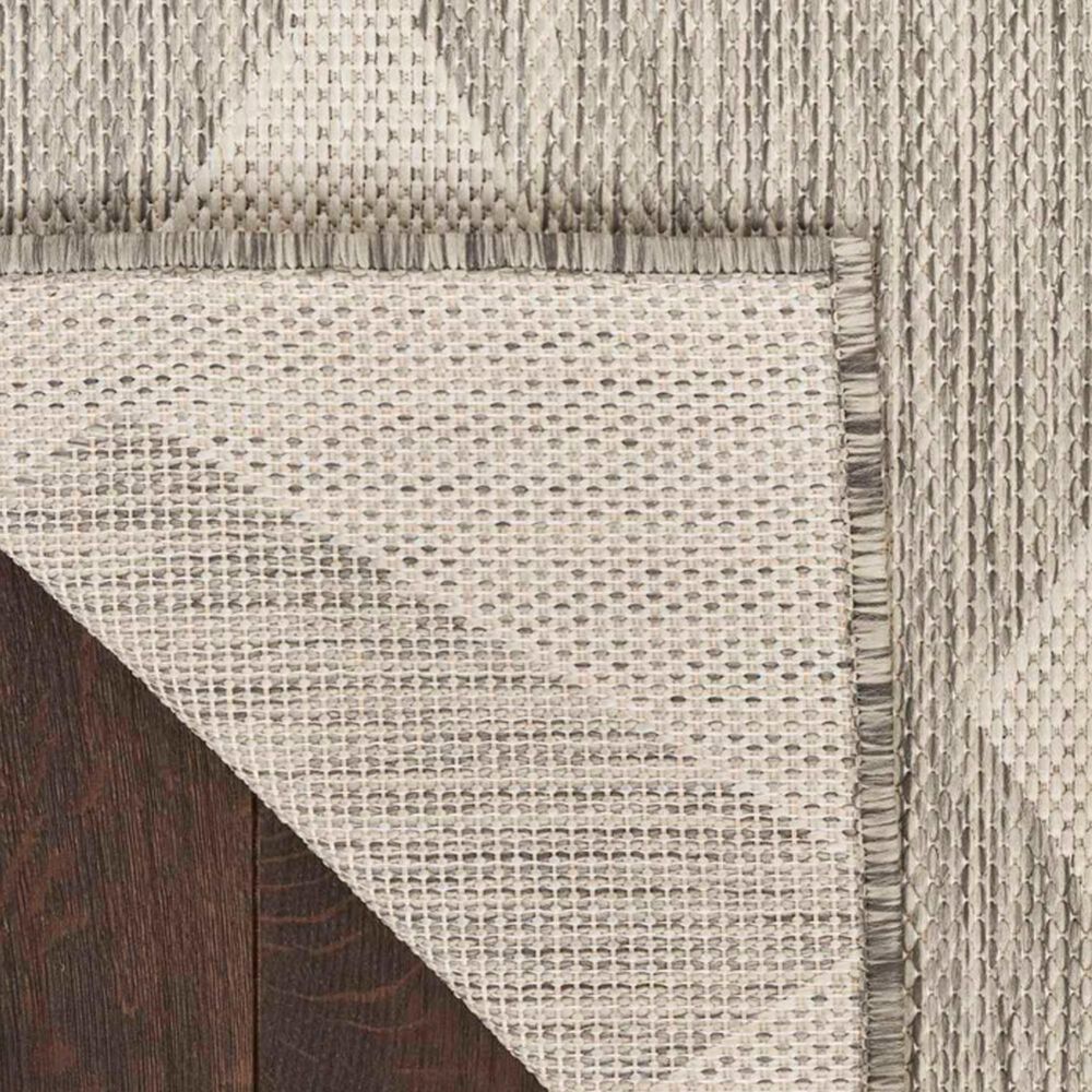 Nourison Positano Geometric Light Grey 5&#39; x 7&#39; Indoor/Outdoor Area Rug, , large