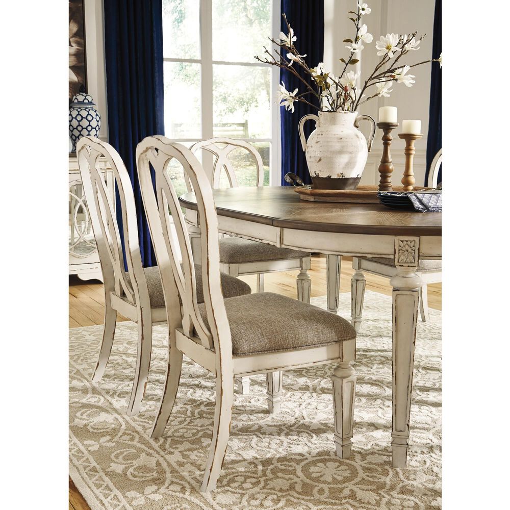Ashley Realyn Side Chair in Chipped White &#40;Set of 2&#41;, , large
