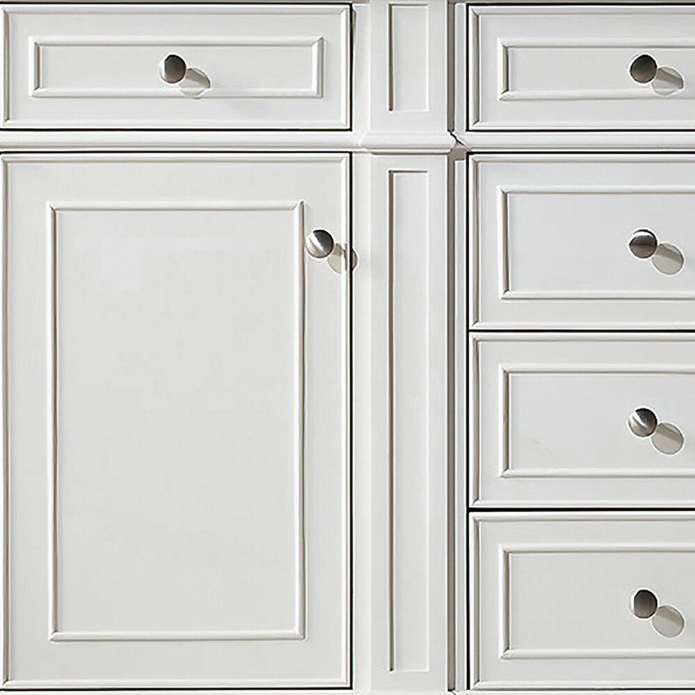 James Martin Vanities Bristol 60&quot; Double Bathroom Vanity in Bright White with 3 cm Lime Delight Quartz Top and Rectangular Sinks, , large