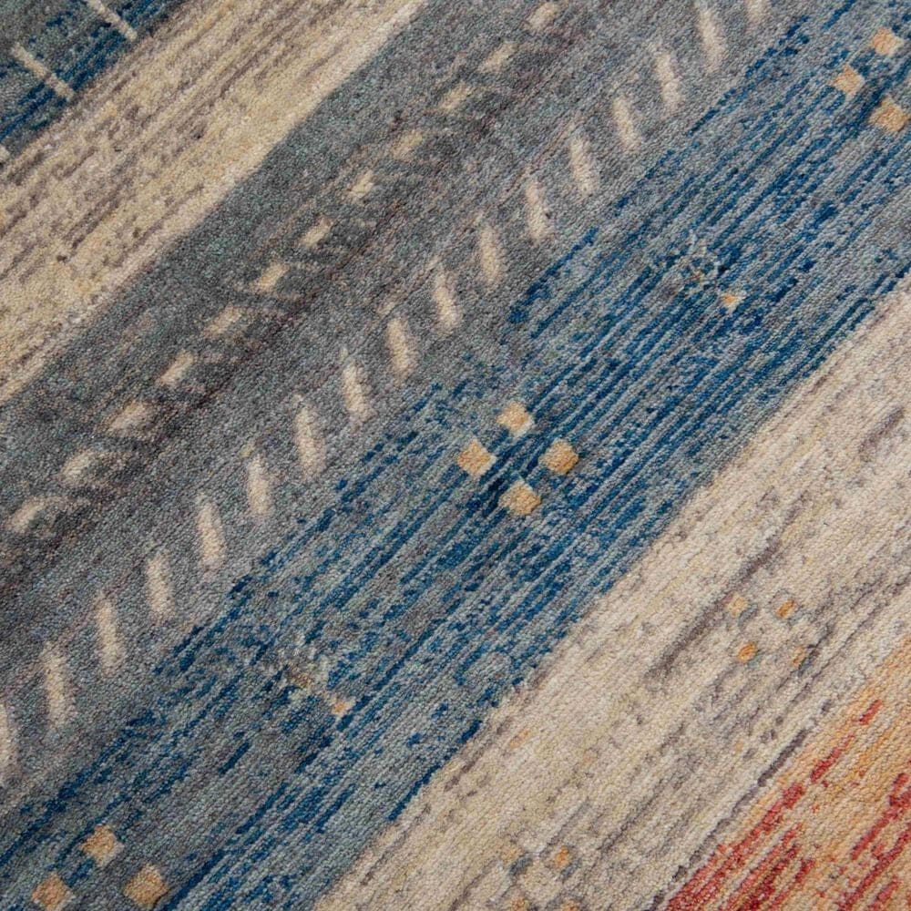 RIZZY Spectrum Gray, Dark Blue, Teal, Rust, Cream, Beige and Ivory 3' x 5' Area Rug, , large