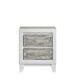 Titanic Furniture Artic 2-Drawer Nightstand in Gray and White, , large