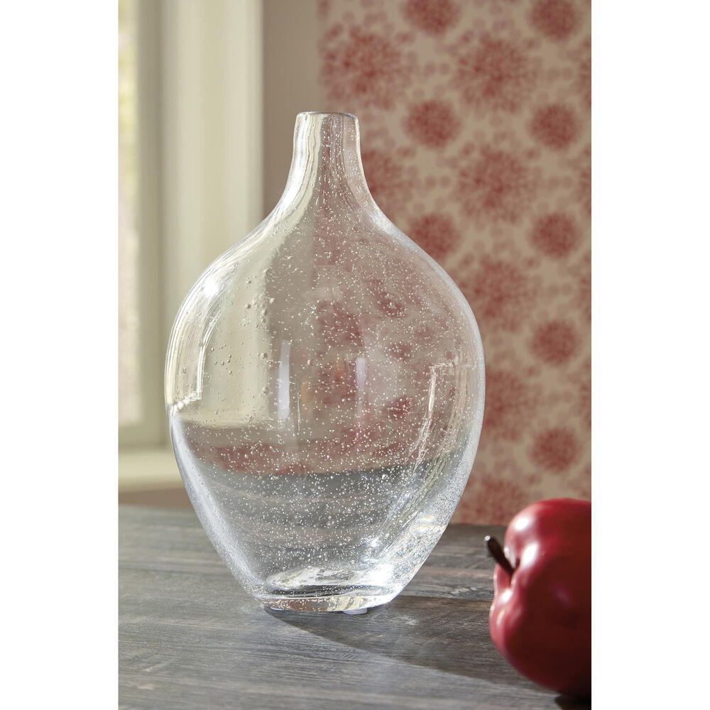 Ashley Kurthorne 11&quot; Vase in Clear, , large