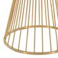 LumiSource Canary Contemporary Dining Table in Gold Metal and Walnut Wood by LumiSource, , large