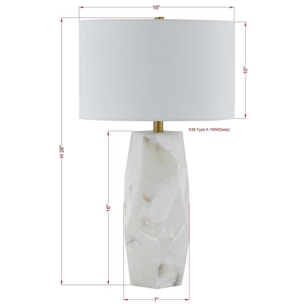 Southern Lighting Audrey Table Lamp in White, , large
