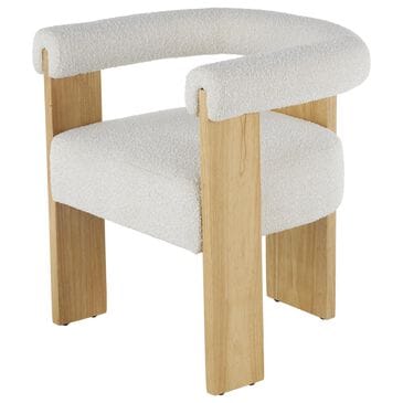 Maple and Jade Curved Back Accent Chair in Cream, , large