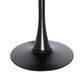 Leisuremod LeisureMod Bristol Dining table, Black Base with 27 Round Dark Walnut MDF top, , large
