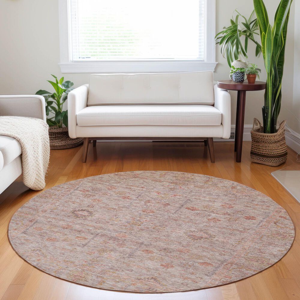 Dalyn Rug Company Ravenna RN5 8&#39; Round Coral Area Rug, , large