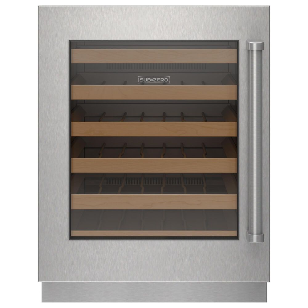 Sub-Zero 24" ADA Undercounter Left Hinge Glass Door Panel with Pro Handle in Stainless Steel, , large