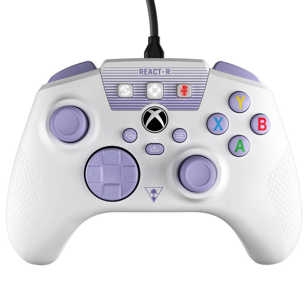 Turtle Beach REACT-R Wired Gaming Controller for Xbox Series X|S/Xbox One in White and Purple, , large